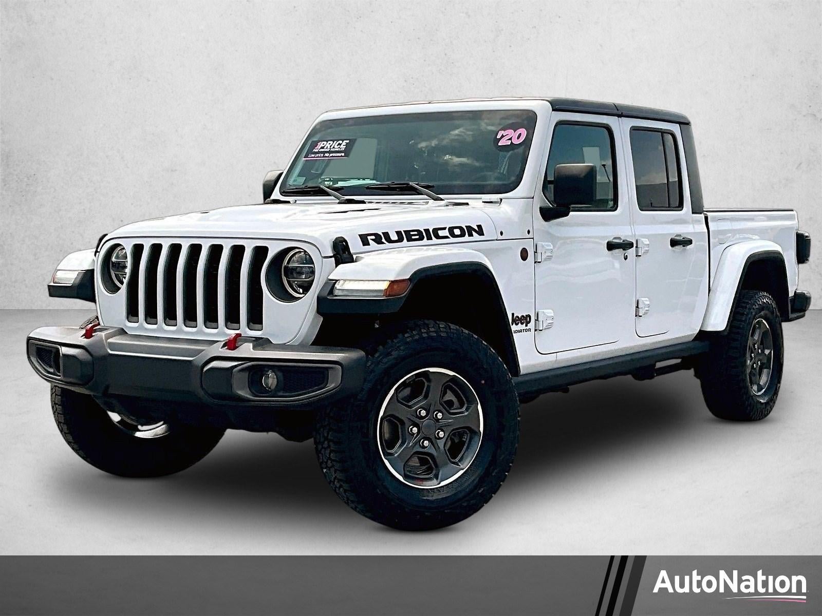 2020 Jeep Gladiator Rubicon 4x4 in White — front three-quarter view