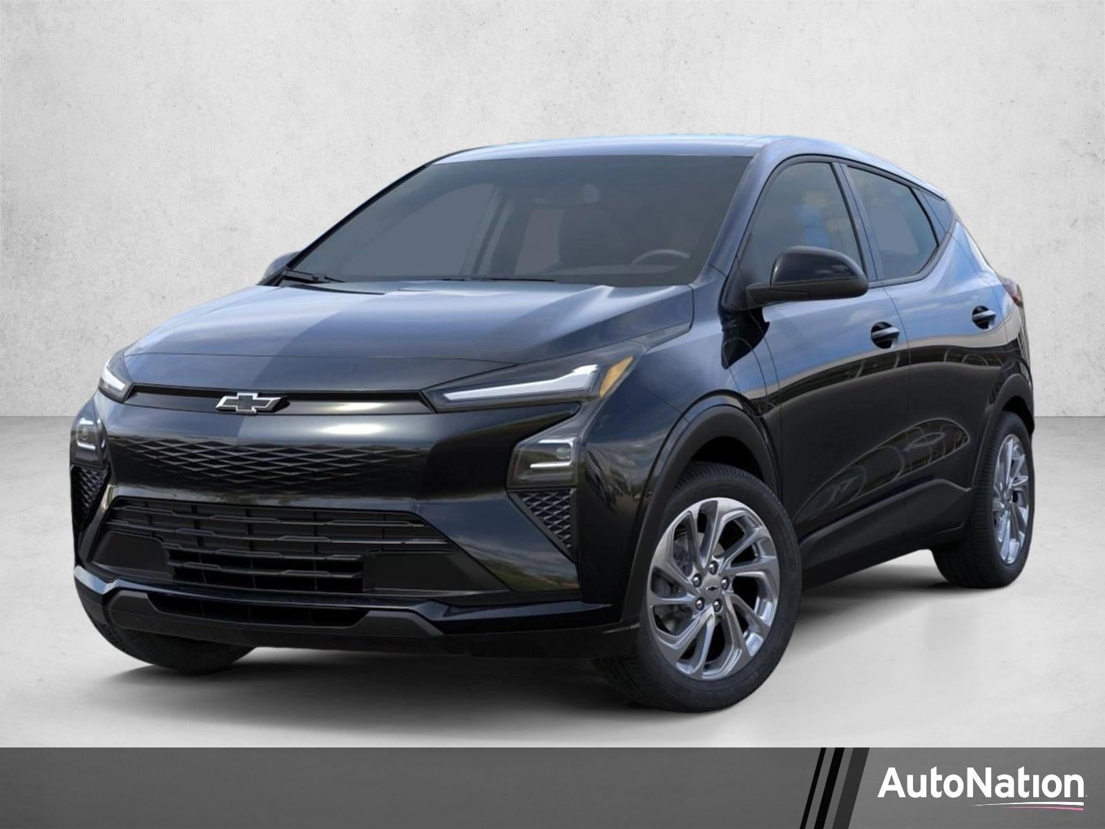 2027 Chevrolet Bolt LT in Mosaic Black Metallic — front three-quarter view