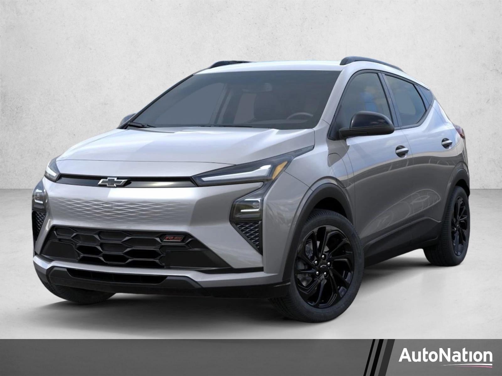 2027 Chevrolet Bolt RS in Sterling Grey Metallic — front three-quarter view