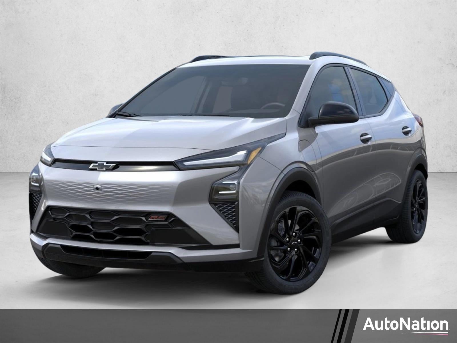 2027 Chevrolet Bolt RS in Sterling Grey Metallic — front three-quarter view
