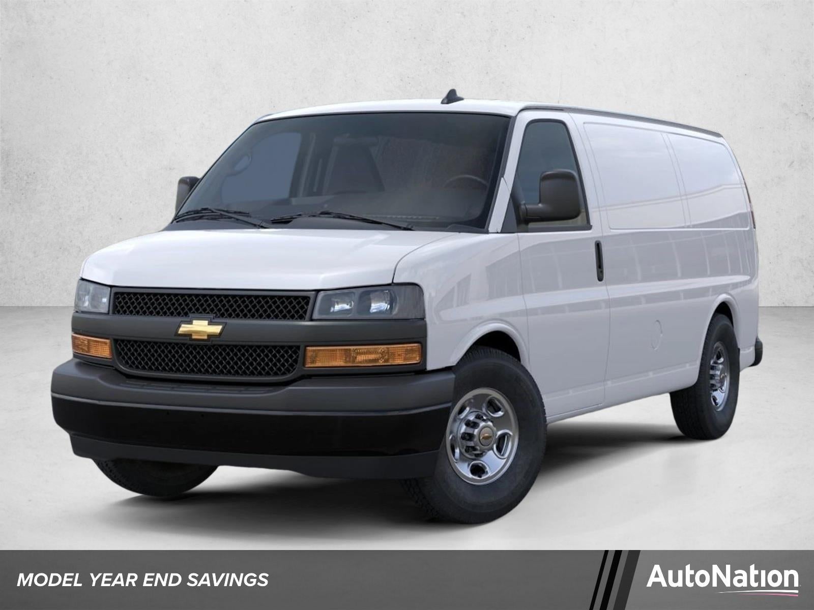 2025 Chevrolet Express Cargo Base in Summit White — front three-quarter view
