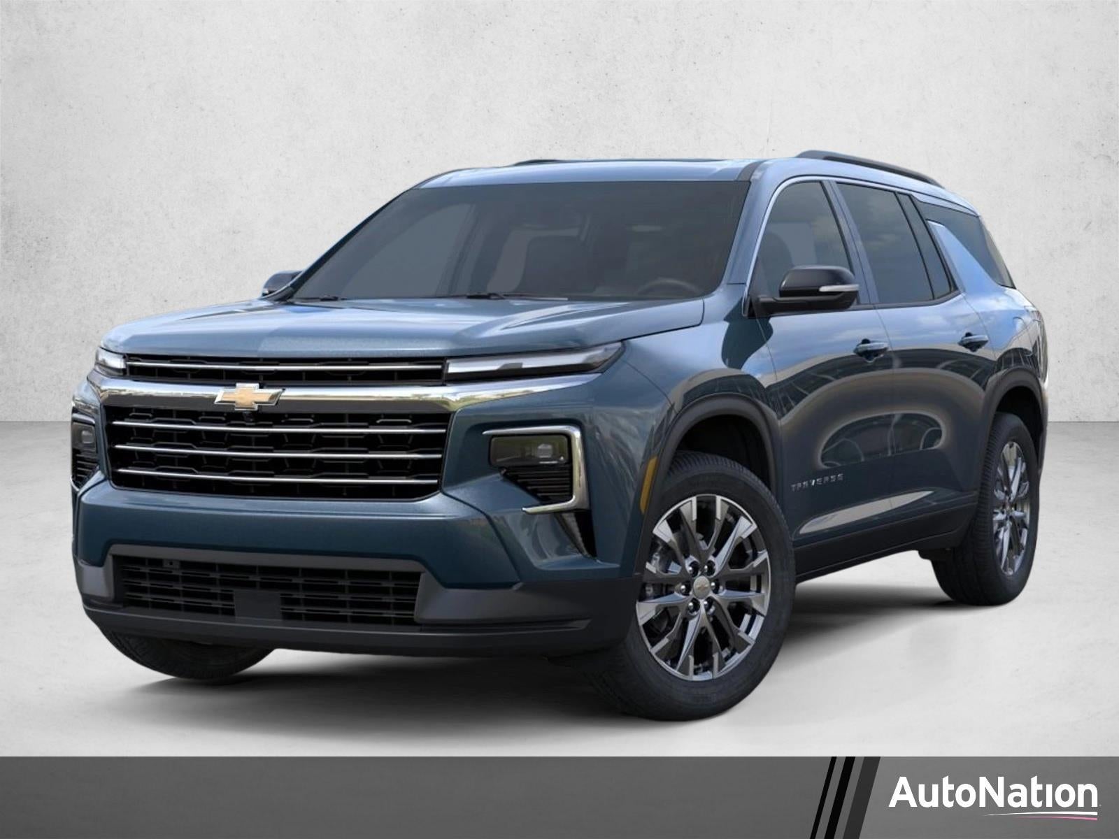 2026 Chevrolet Traverse LT in Lakeshore Blue Metallic — front three-quarter view