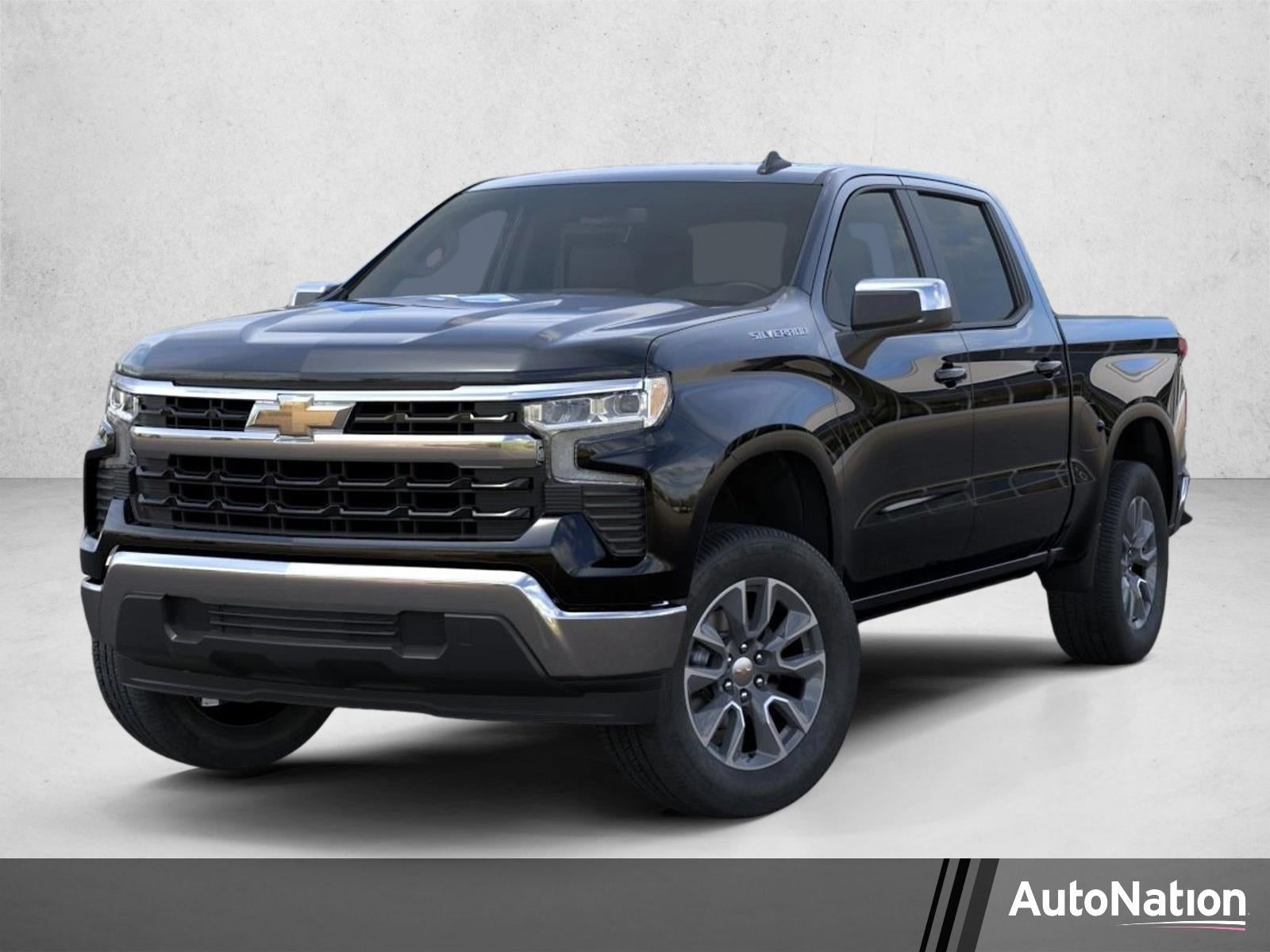 2026 Chevrolet Silverado 1500 LT in Black — front three-quarter view