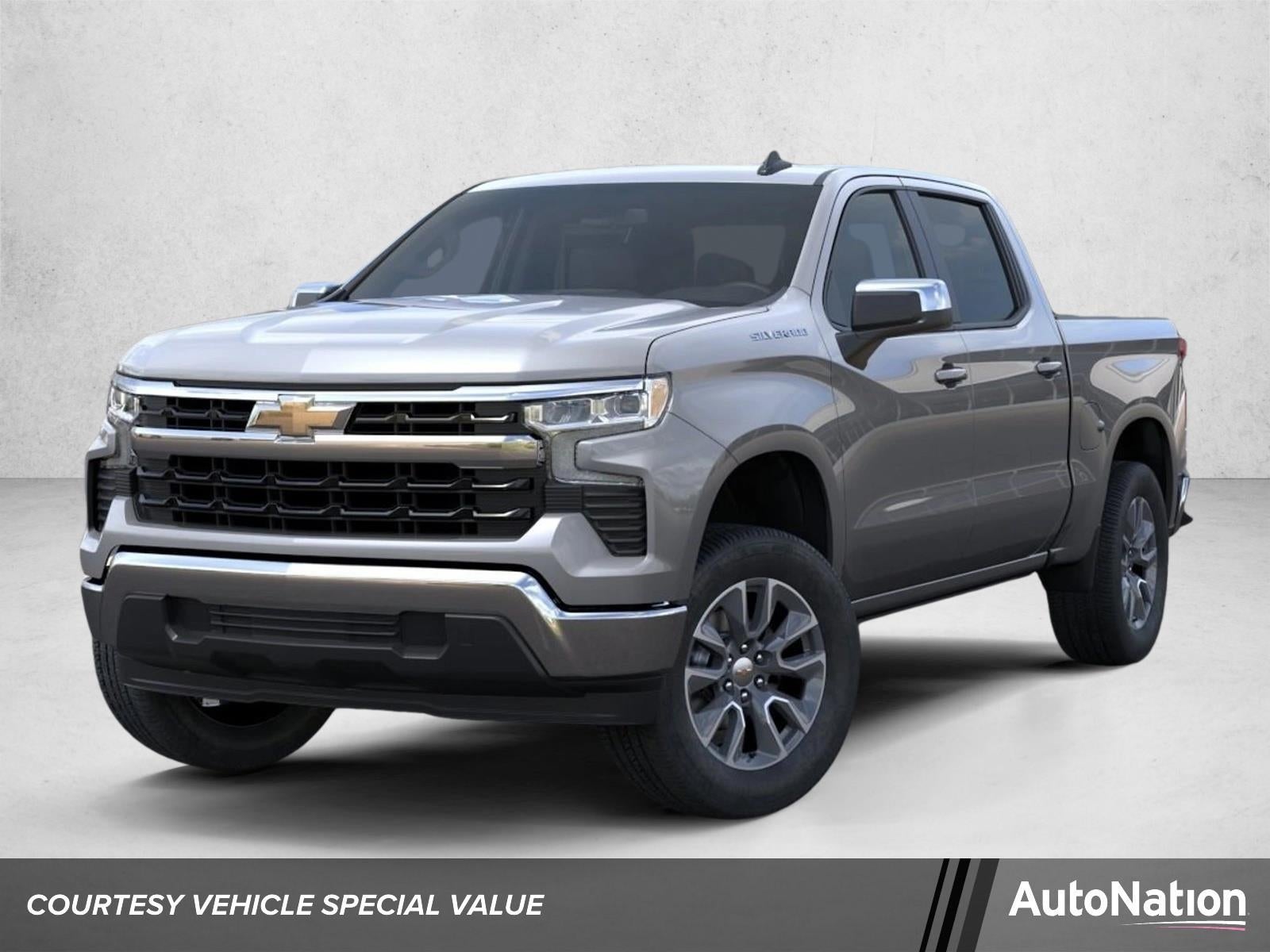 2026 Chevrolet Silverado 1500 LT in Sterling Gray Metallic — front three-quarter view