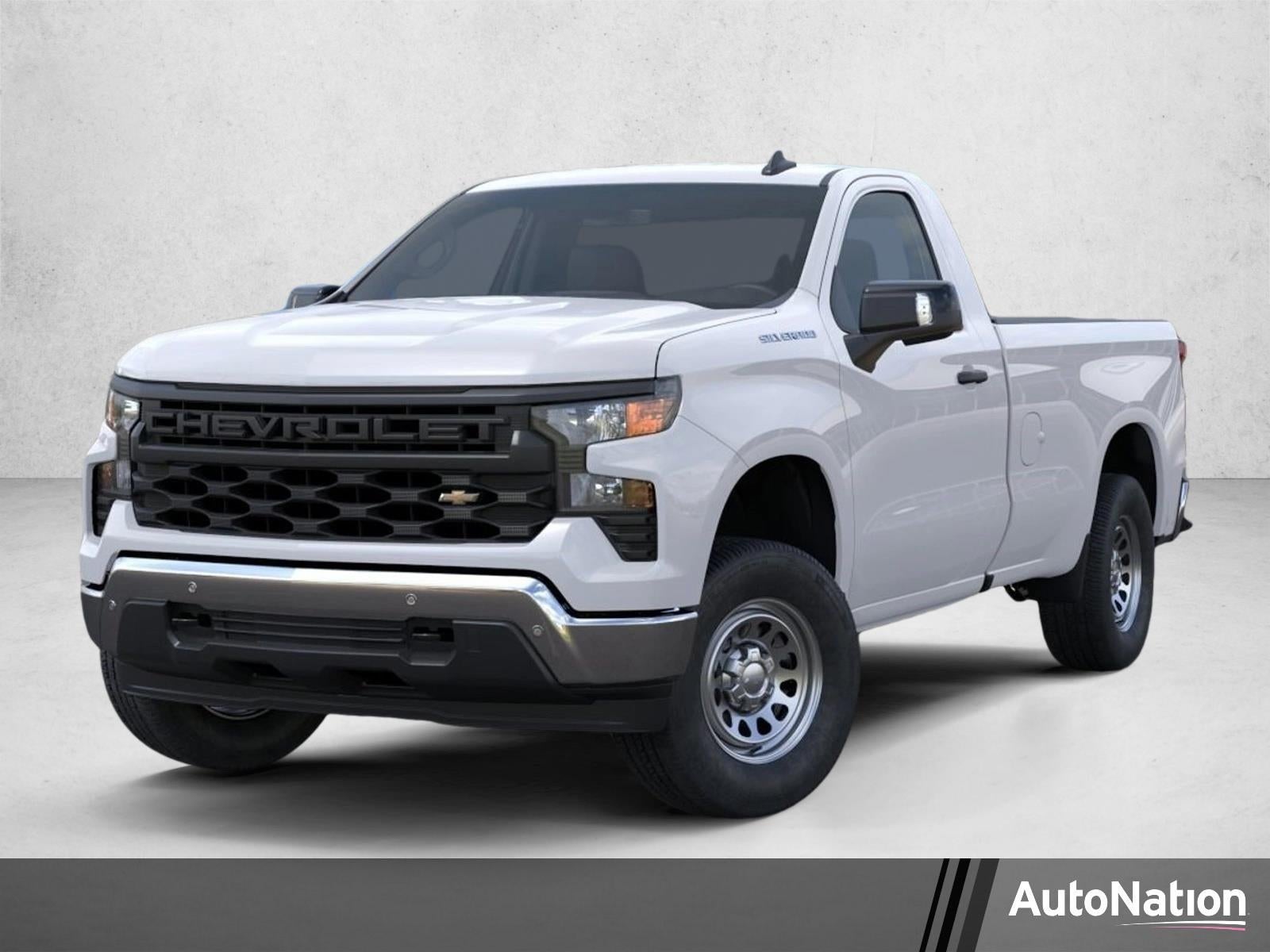 2026 Chevrolet Silverado 1500 WT in Summit White — front three-quarter view