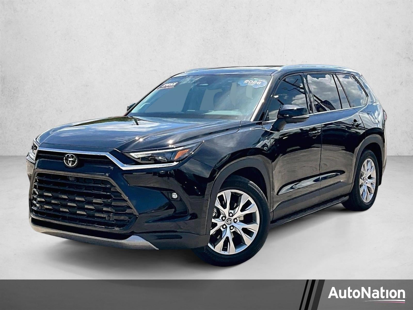 2026 Toyota Grand Highlander Limited in Black — front three-quarter view
